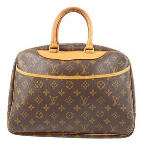 LOUIS VUITTON DEAUVILLE BOWLING VANITY HANDBAG MONOGRAM